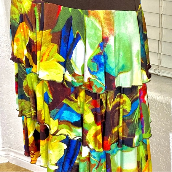 BLUE D’AZUR FRANCE dress short sleeves 10 brown - Picture 4 of 11